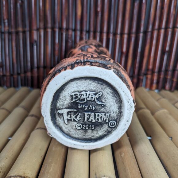 Frankie's Tiki Room Blood Orange Surf Dragon Tiki Mug Swizzles Big Toe Tiki Farm - Picture 10 of 11
